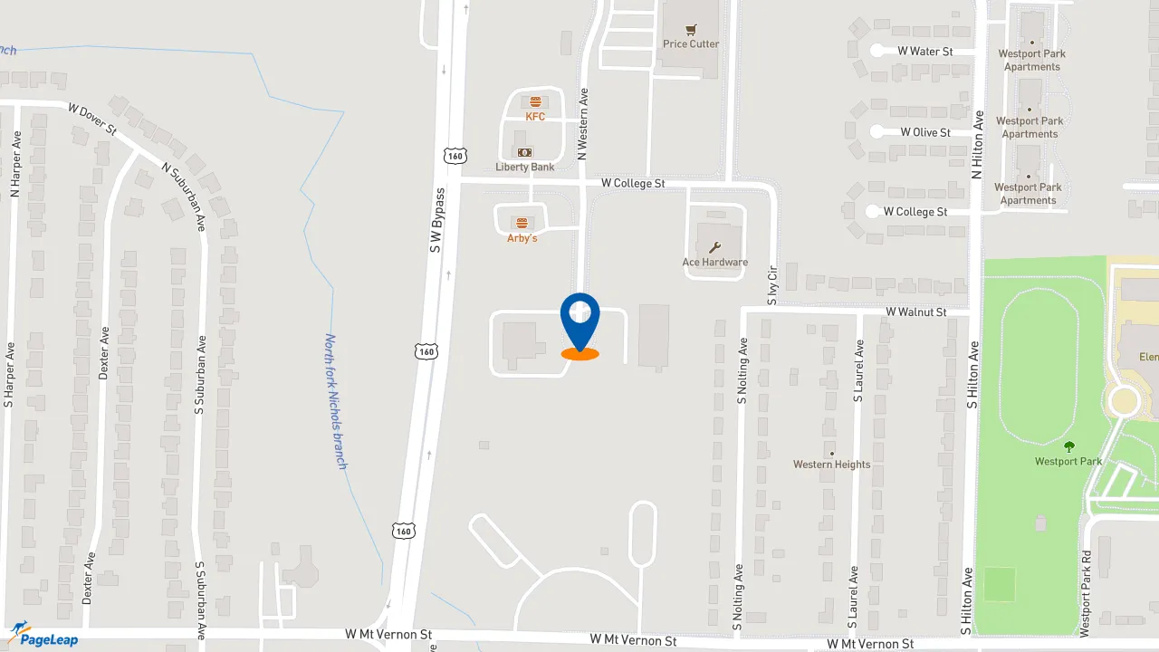 https://pageleap.com map showing location of 7 Brew Coffee in Springfield.
