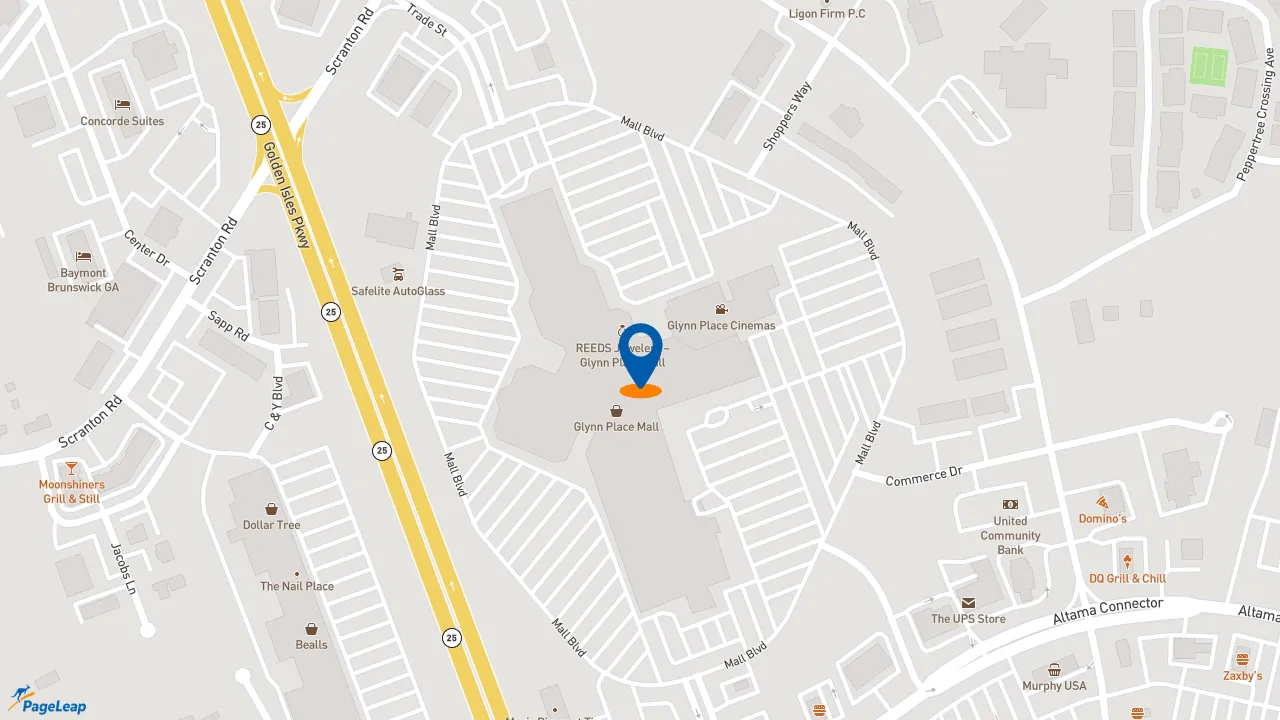 https://pageleap.com map showing location of American Deli in Brunswick.
