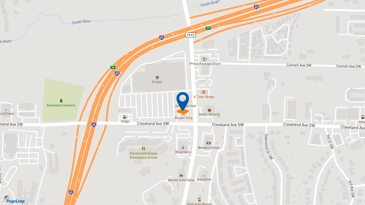 https://pageleap.com map showing location of American Deli in Atlanta.