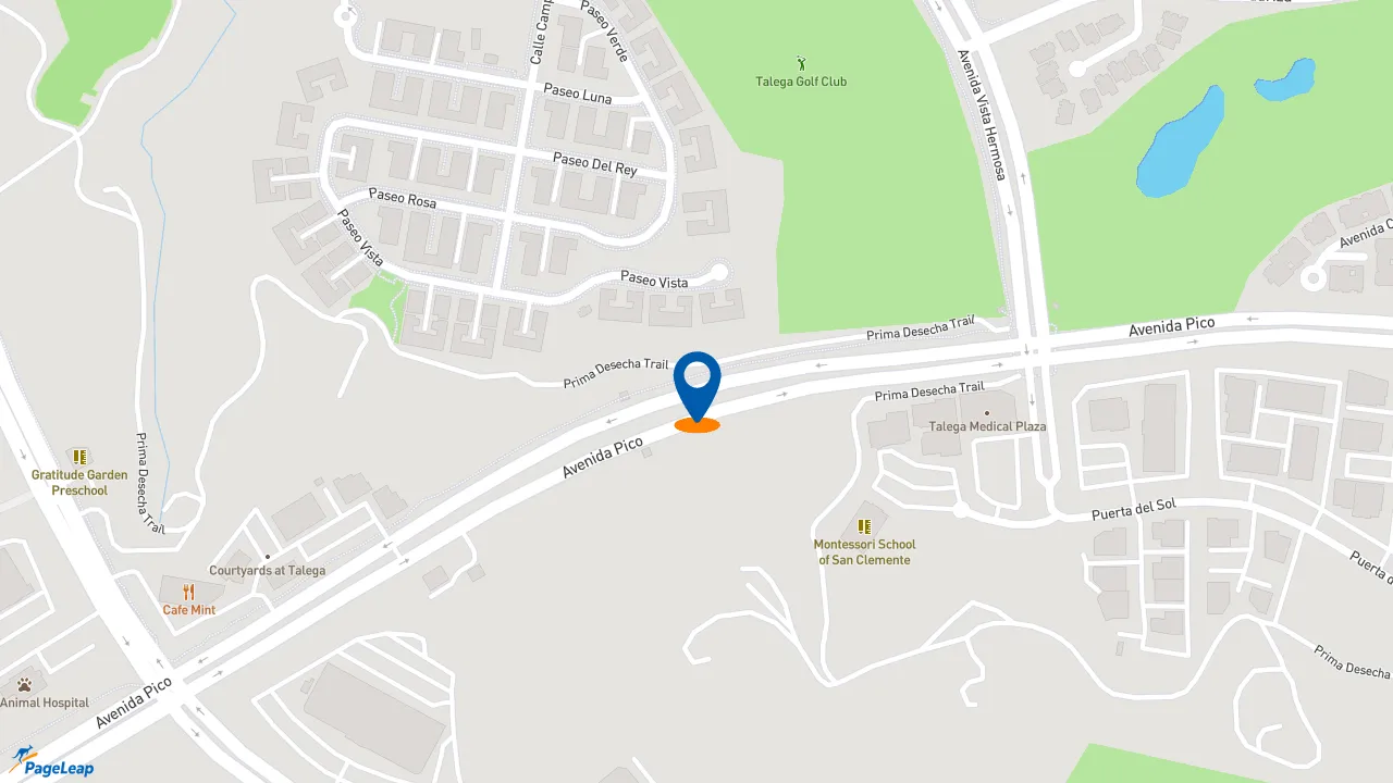 https://pageleap.com map showing location of Baja Fresh in San Clemente.