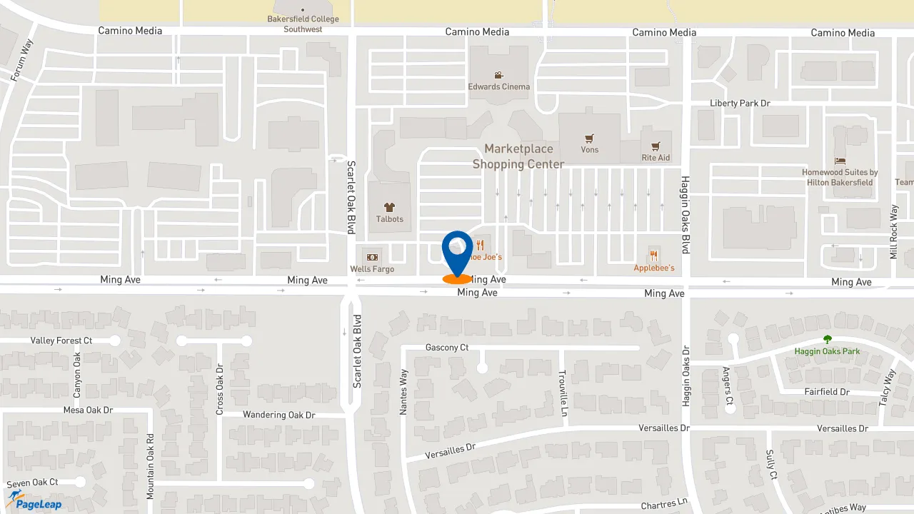 https://pageleap.com map showing location of Baja Fresh in Bakersfield.