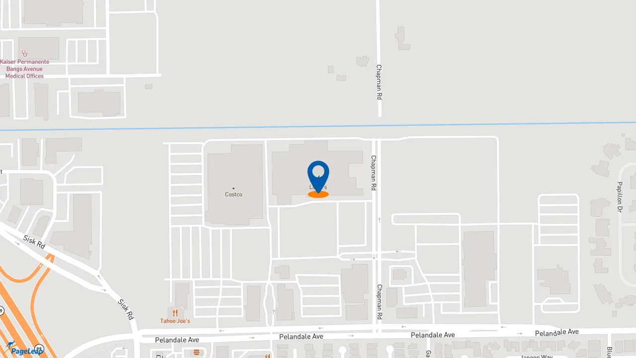 https://pageleap.com map showing location of Baja Fresh in Modesto.