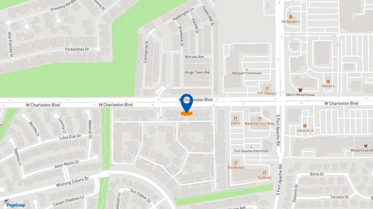 https://pageleap.com map showing location of Baja Fresh in Las Vegas.