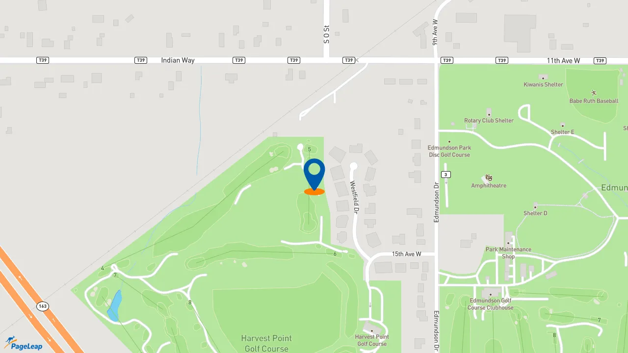 https://pageleap.com map showing location of Bank Iowa in Oskaloosa.