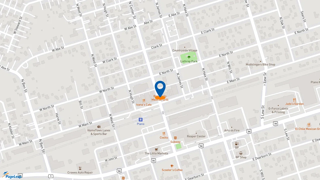 https://pageleap.com map showing location of Bien Chido in Plano.