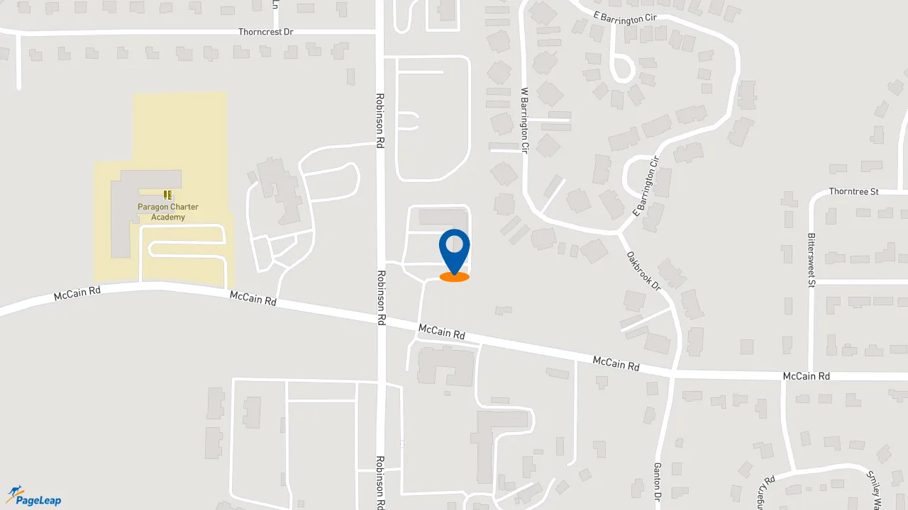 https://pageleap.com map showing location of BIGGBY COFFEE in Jackson.