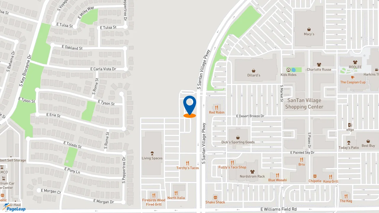 https://pageleap.com map showing location of Birdcall in Gilbert.