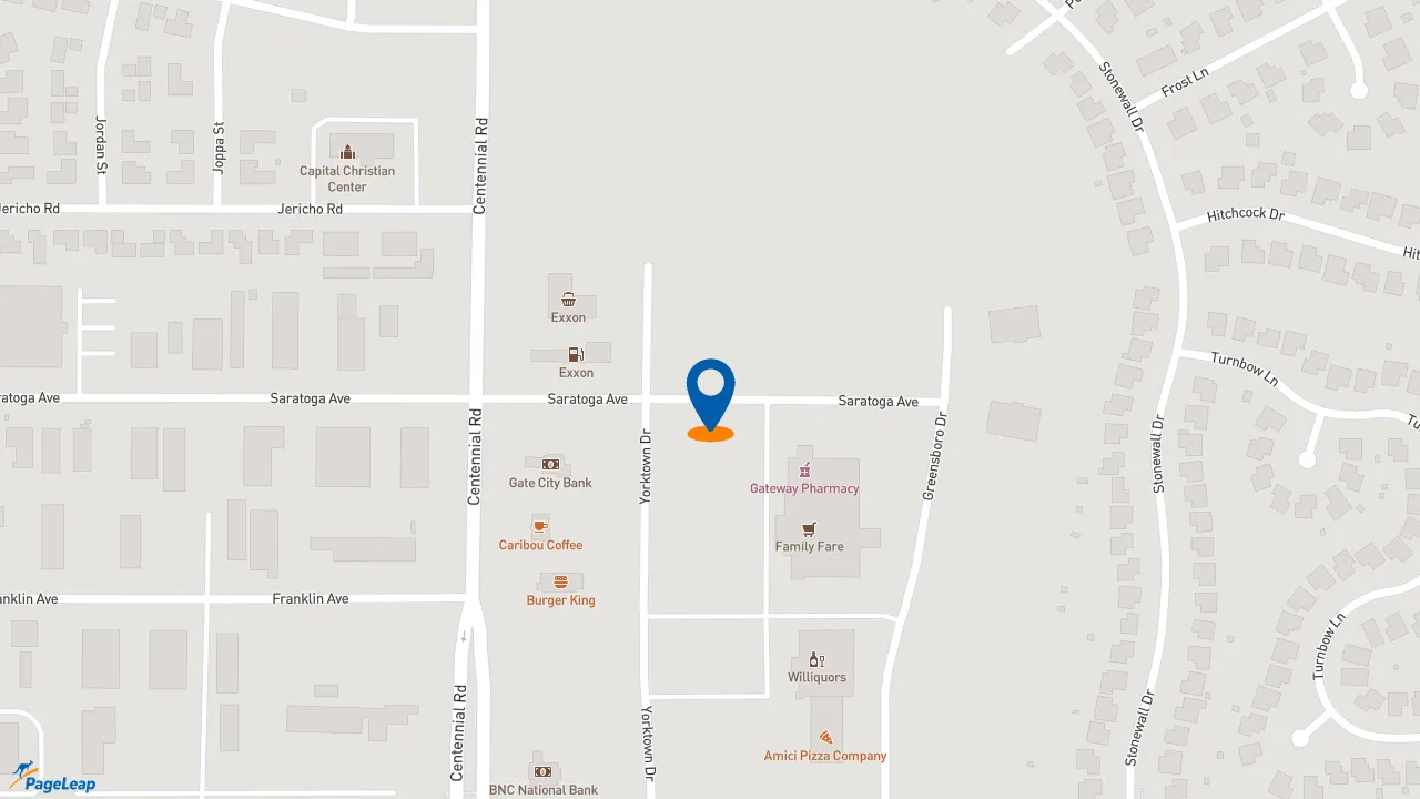https://pageleap.com map showing location of Bismarck Dent Company in Bismarck.