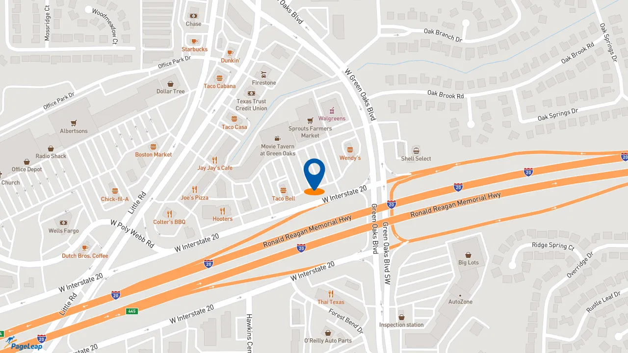 https://pageleap.com map showing location of Black Rock Coffee Bar in Arlington.