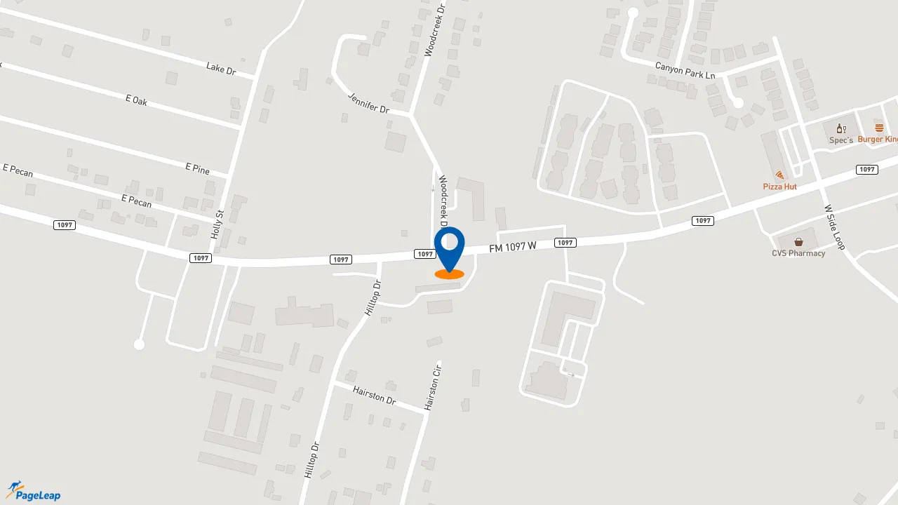 https://pageleap.com map showing location of Blimpie in Willis.