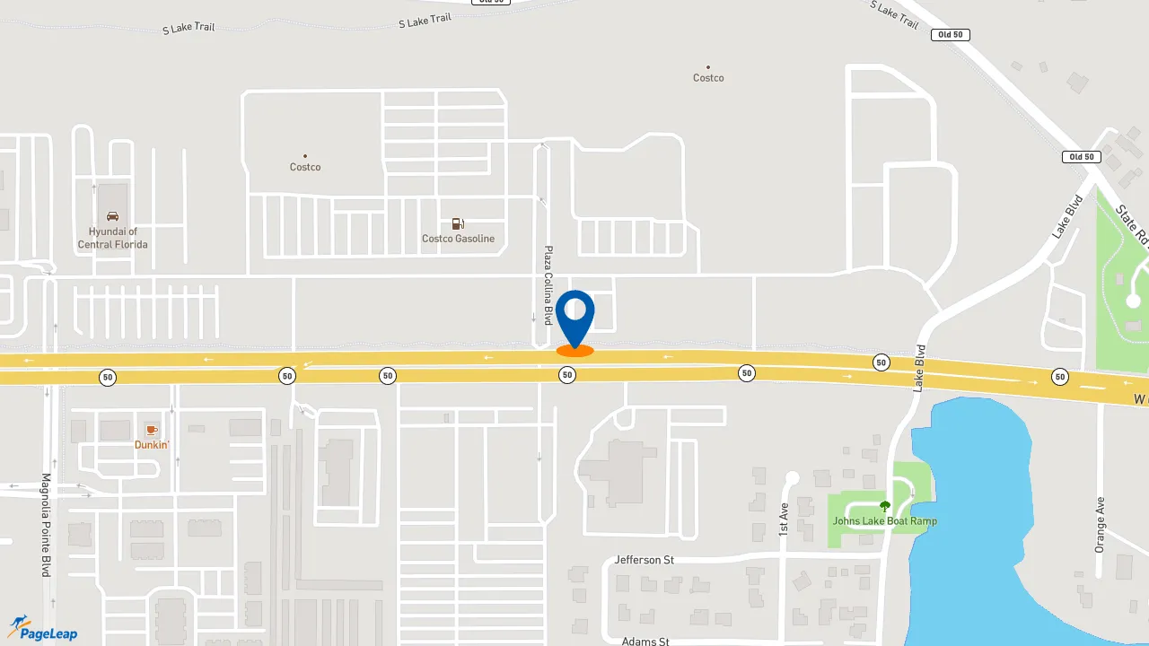https://pageleap.com map showing location of Bojangles in Clermont.