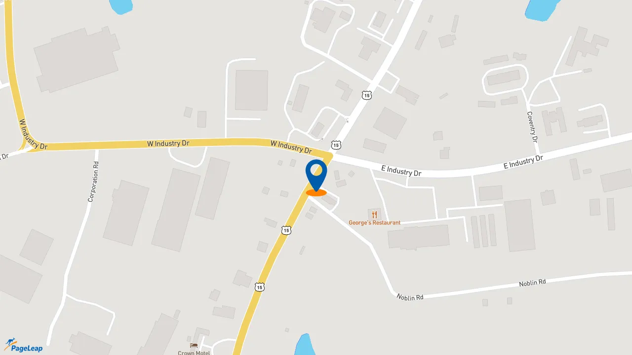 https://pageleap.com map showing location of Bojangles in Oxford.