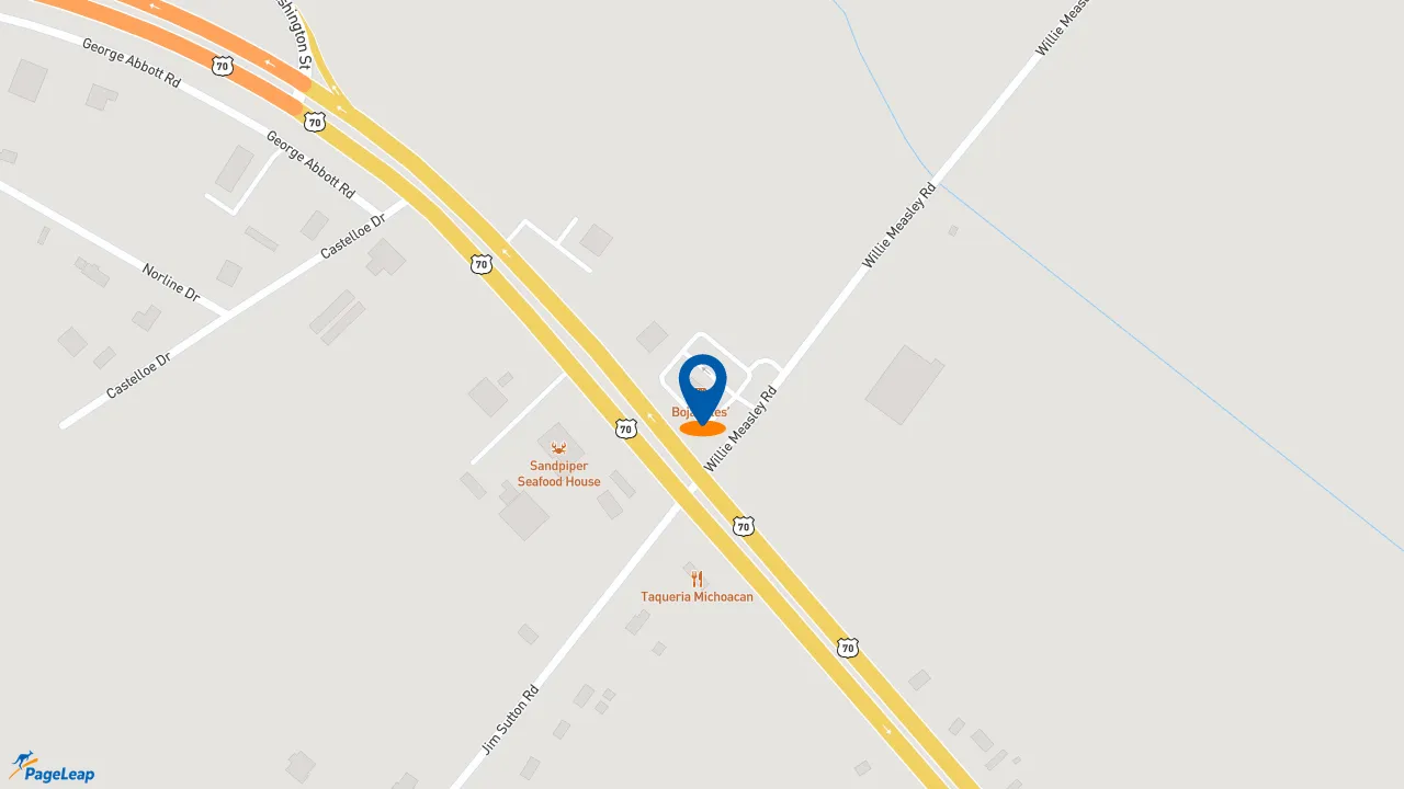 https://pageleap.com map showing location of Bojangles in La Grange.