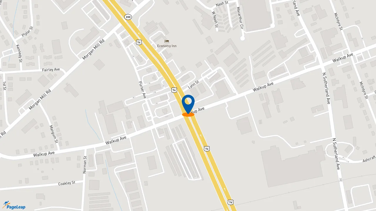 https://pageleap.com map showing location of Bojangles in Monroe.