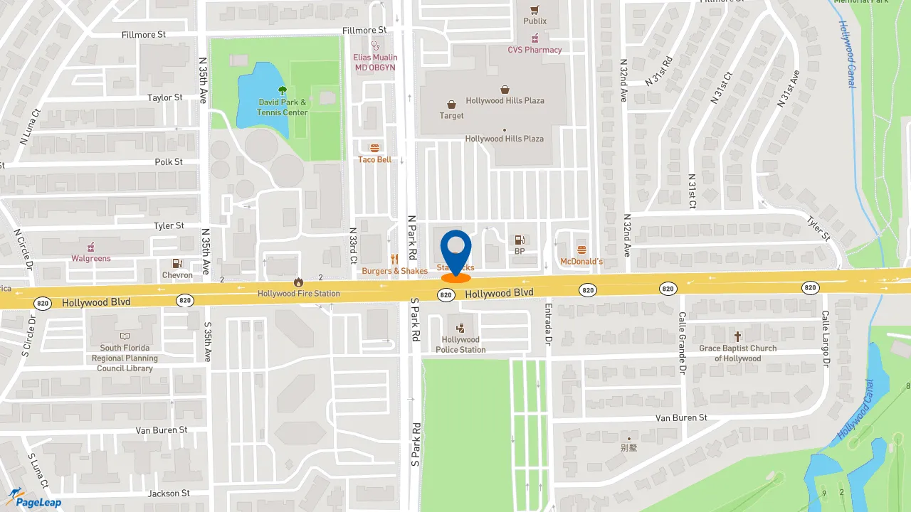 https://pageleap.com map showing location of Bolay in Hollywood.