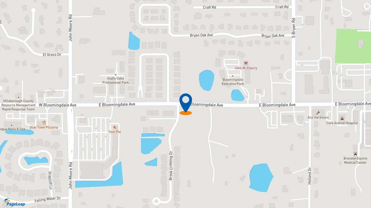 https://pageleap.com map showing location of Burger King in Brandon.
