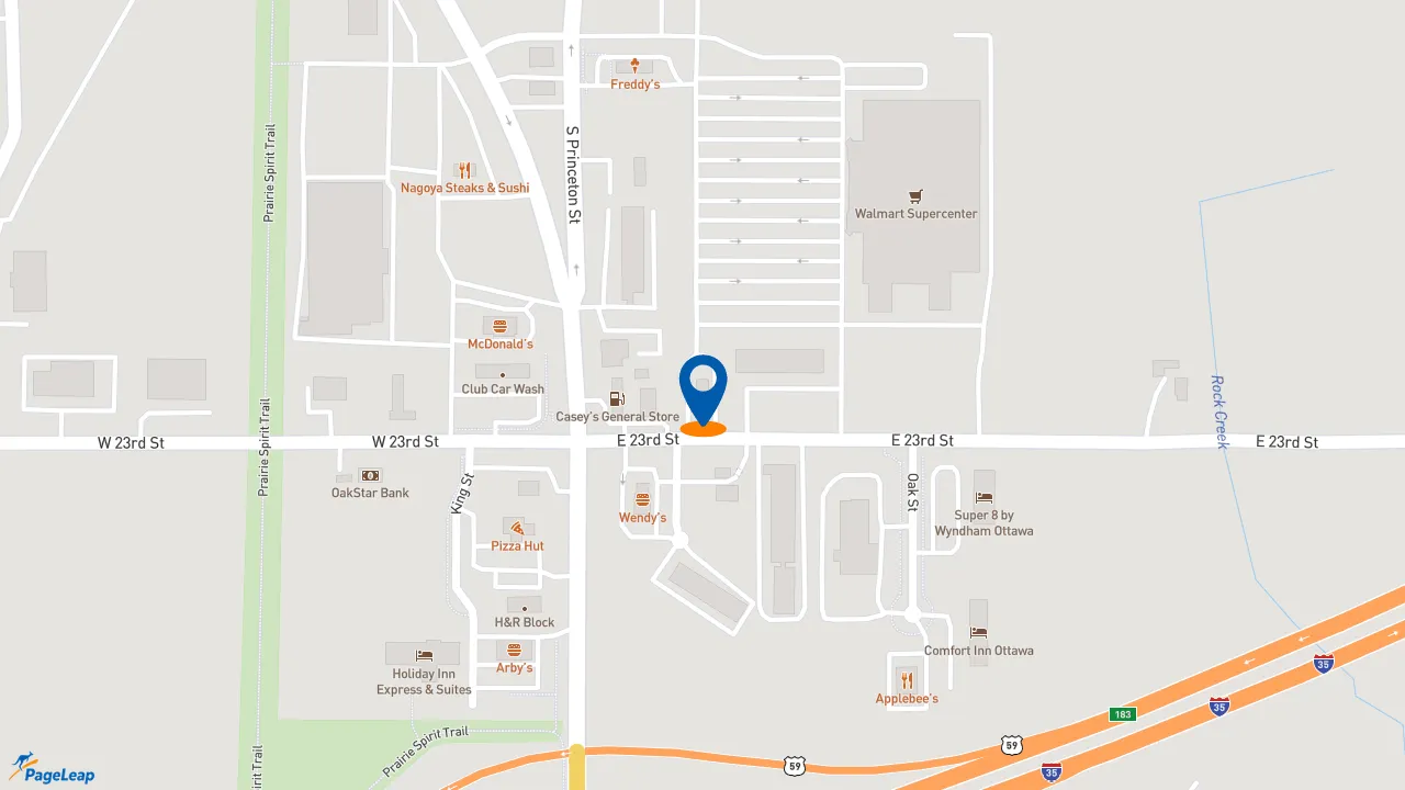 https://pageleap.com map showing location of Burger King in Ottawa.