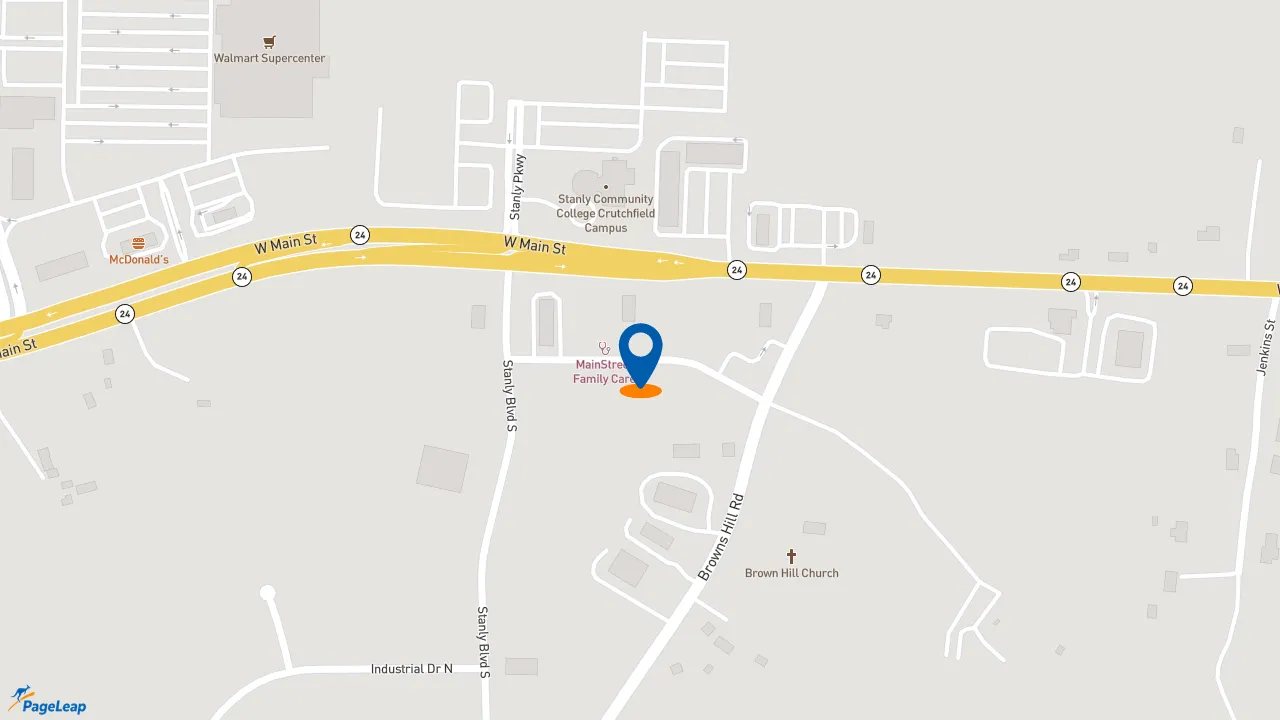 https://pageleap.com map showing location of Burger King in Locust.