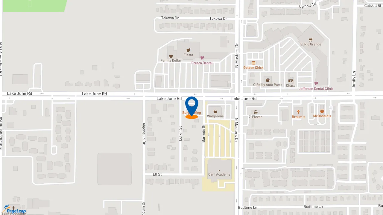 https://pageleap.com map showing location of Burger King in Dallas.