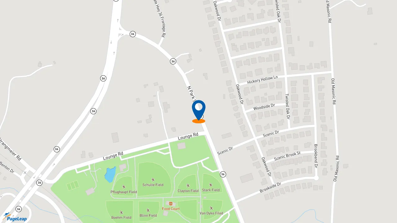https://pageleap.com map showing location of Burger King in Brenham.