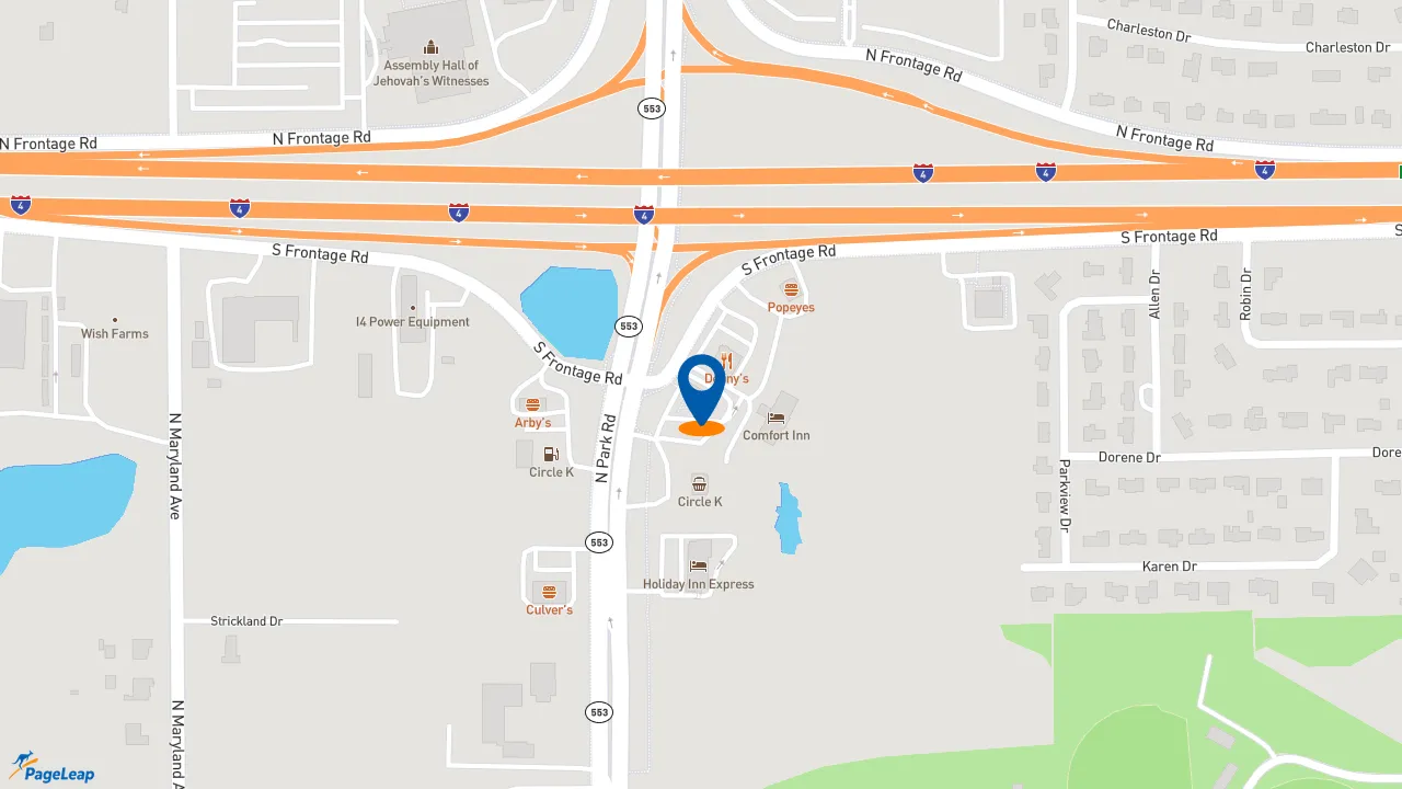 https://pageleap.com map showing location of Burger King in Plant City.