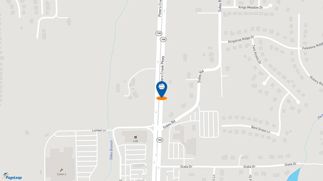 https://pageleap.com map showing location of Burger King in Winston Salem.