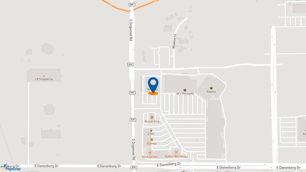 https://pageleap.com map showing location of Burger King in El Centro.