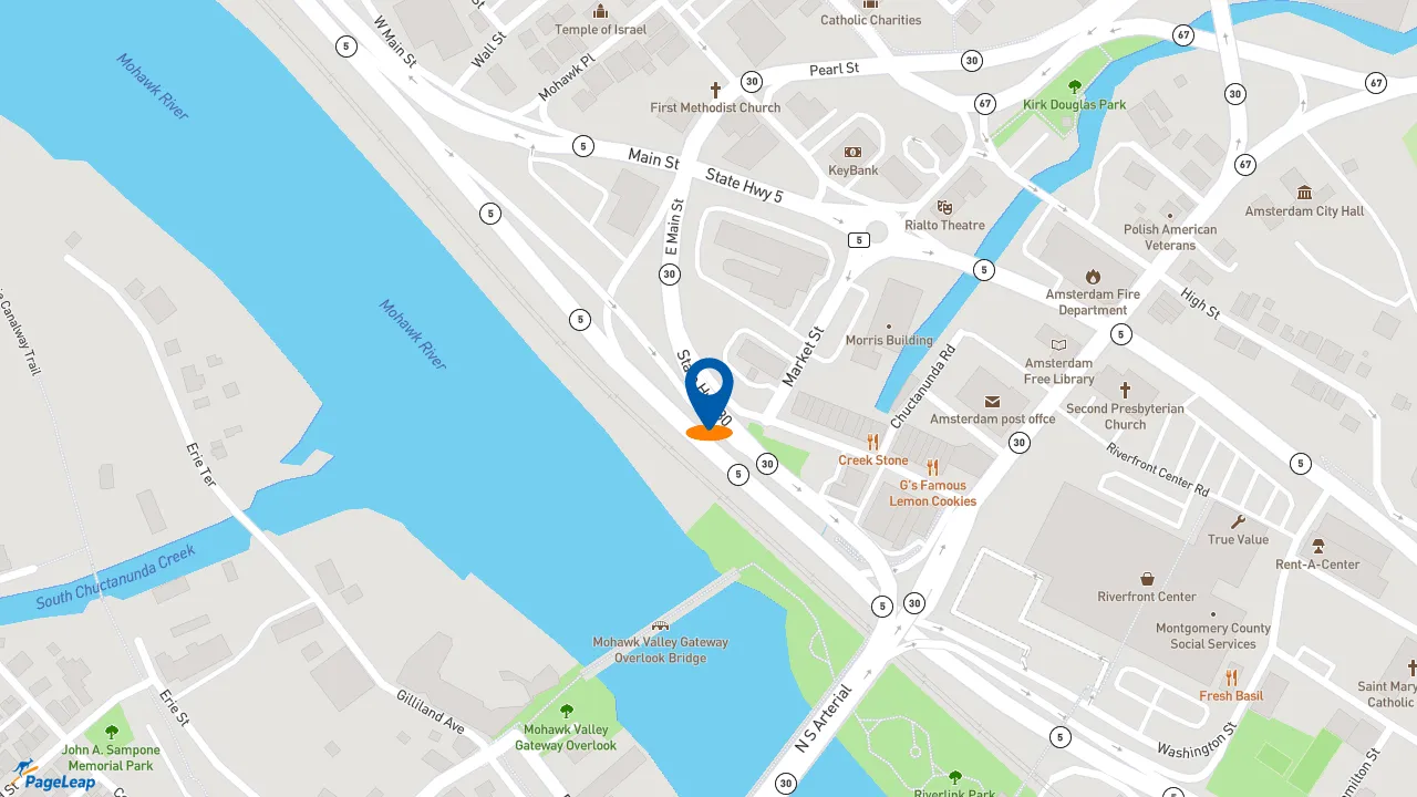 https://pageleap.com map showing location of Burger King in Amsterdam.