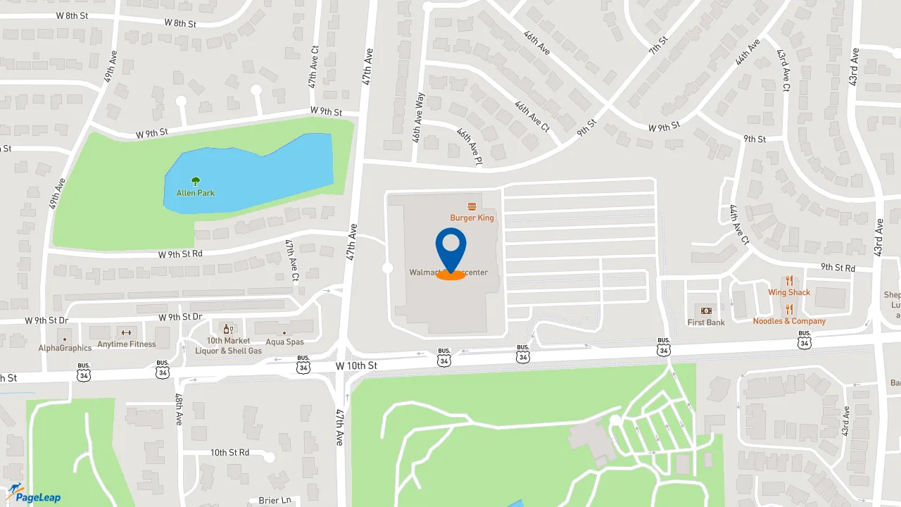 https://pageleap.com map showing location of Burger King in Greeley.