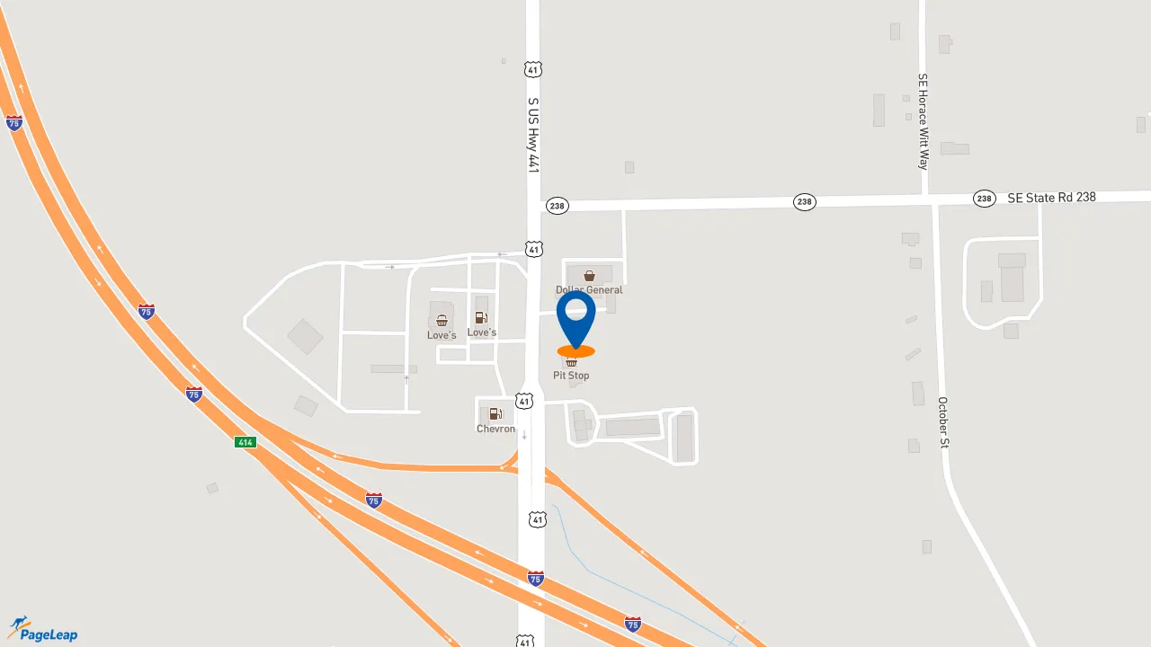 https://pageleap.com map showing location of Burger King in Lake City.
