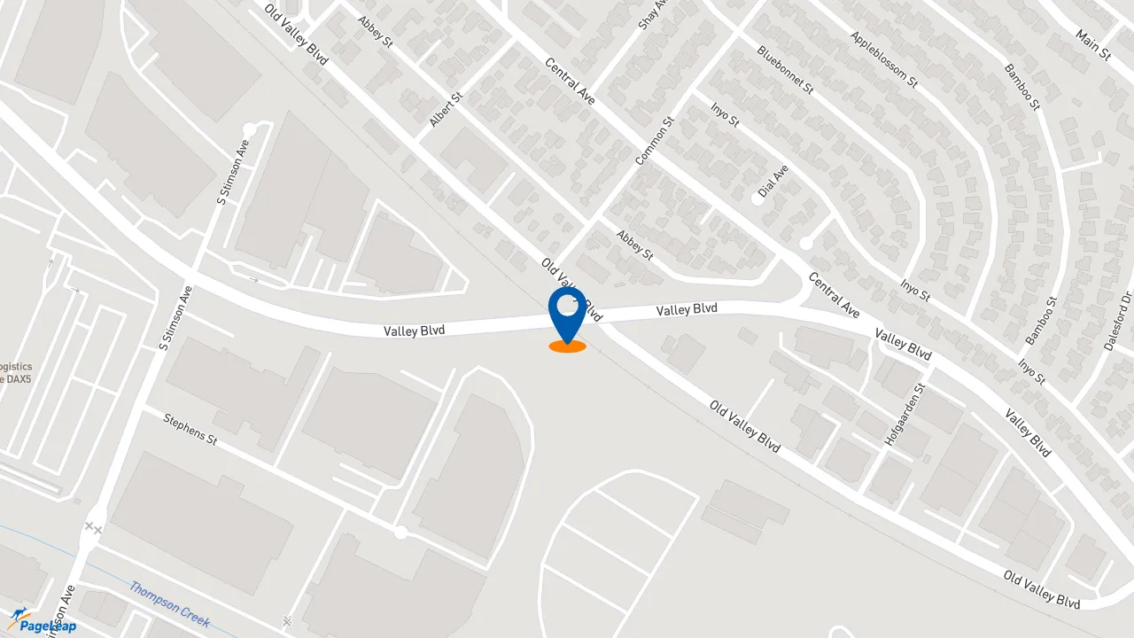 https://pageleap.com map showing location of Burger King in La Puente.