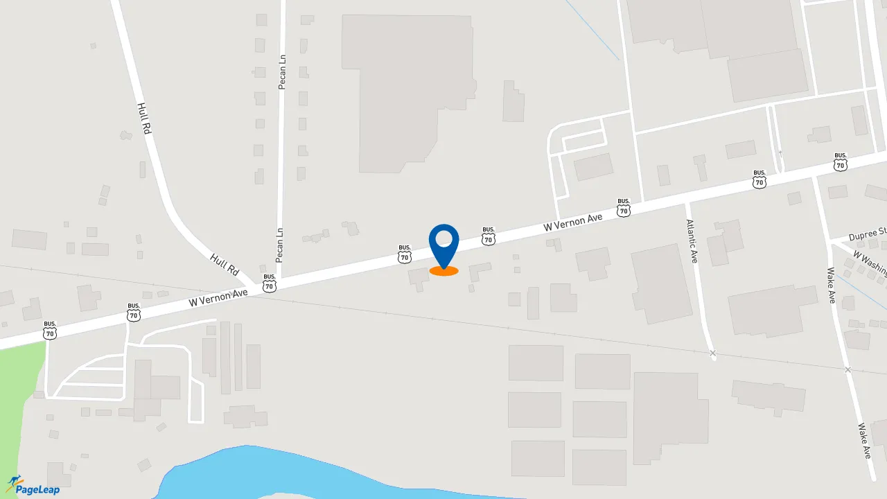 https://pageleap.com map showing location of Burger King in Kinston.