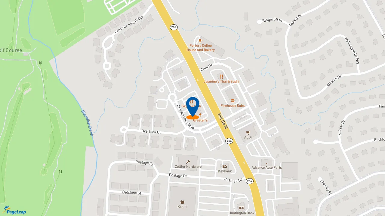 https://pageleap.com map showing location of Capriotti&#039;s Sandwich Shop in Pickerington.