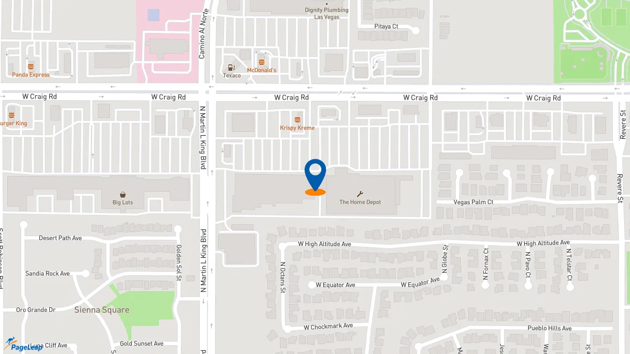 https://pageleap.com map showing location of Capriotti&#039;s Sandwich Shop in North Las Vegas.