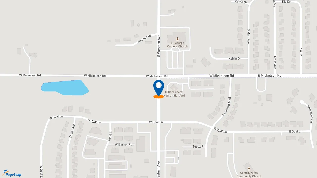 https://pageleap.com map showing location of Caribou Coffee in Hartford.
