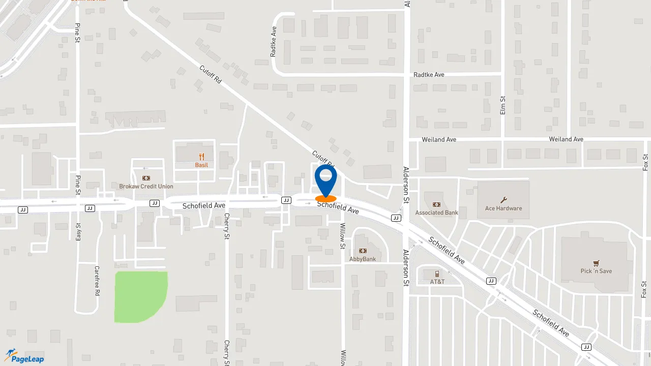 https://pageleap.com map showing location of Caribou Coffee in Weston.