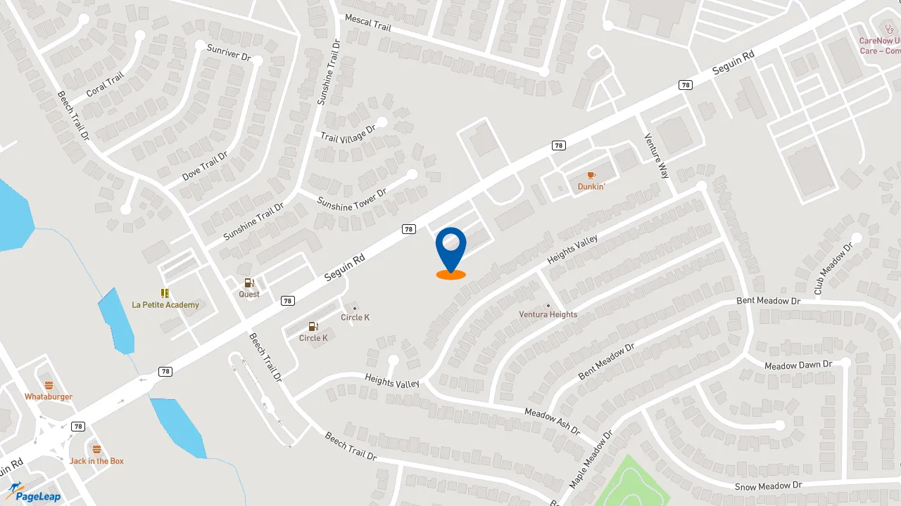 https://pageleap.com map showing location of Charleys Cheesesteaks and Wings in Converse.