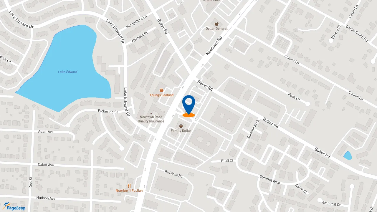 https://pageleap.com map showing location of Charleys Cheesesteaks and Wings in Virginia Beach.
