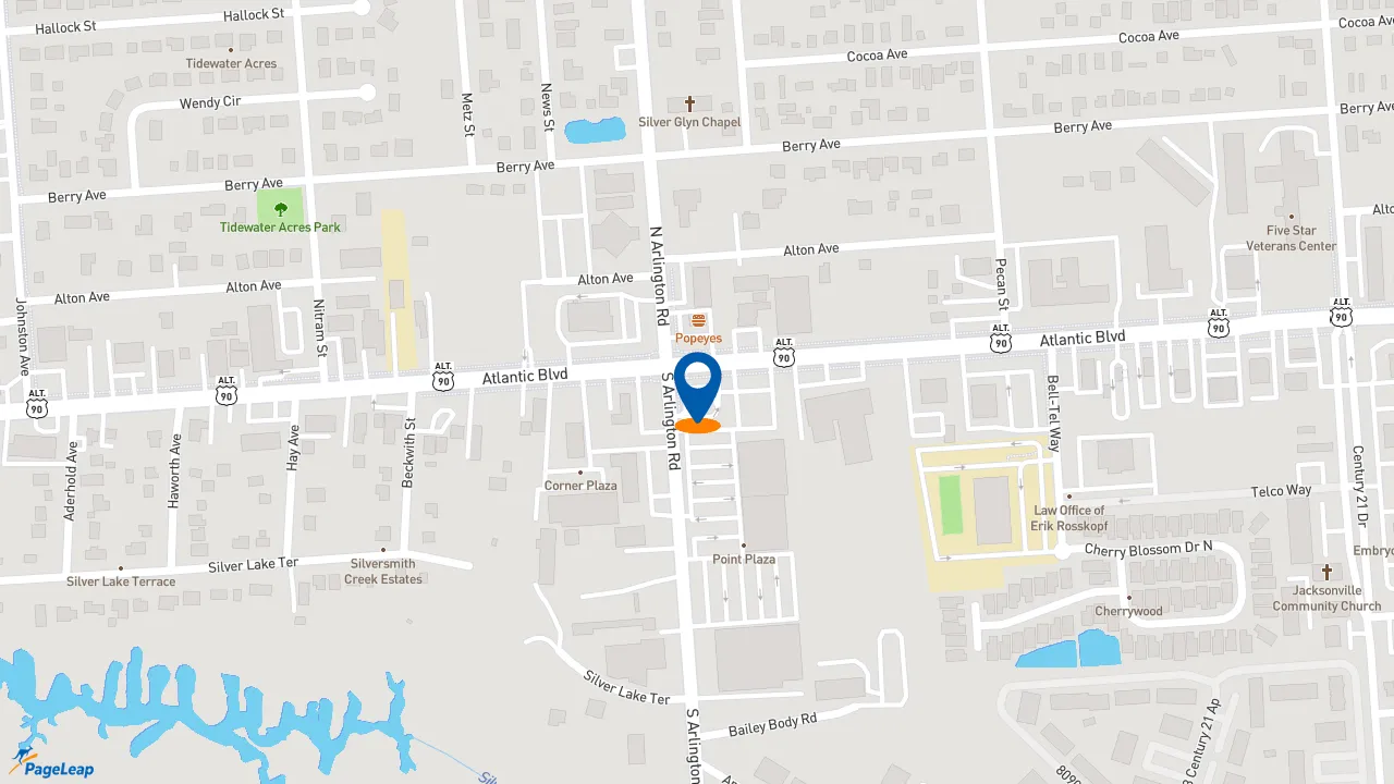https://pageleap.com map showing location of Checkers in Jacksonville.