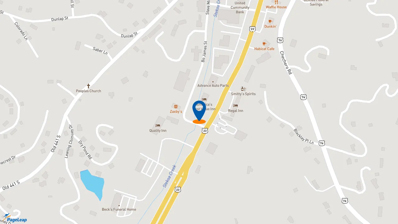 https://pageleap.com map showing location of Checkers in Clayton.