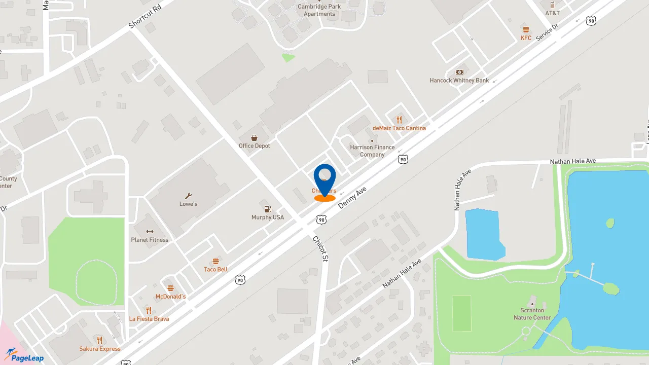 https://pageleap.com map showing location of Checkers in Pascagoula.