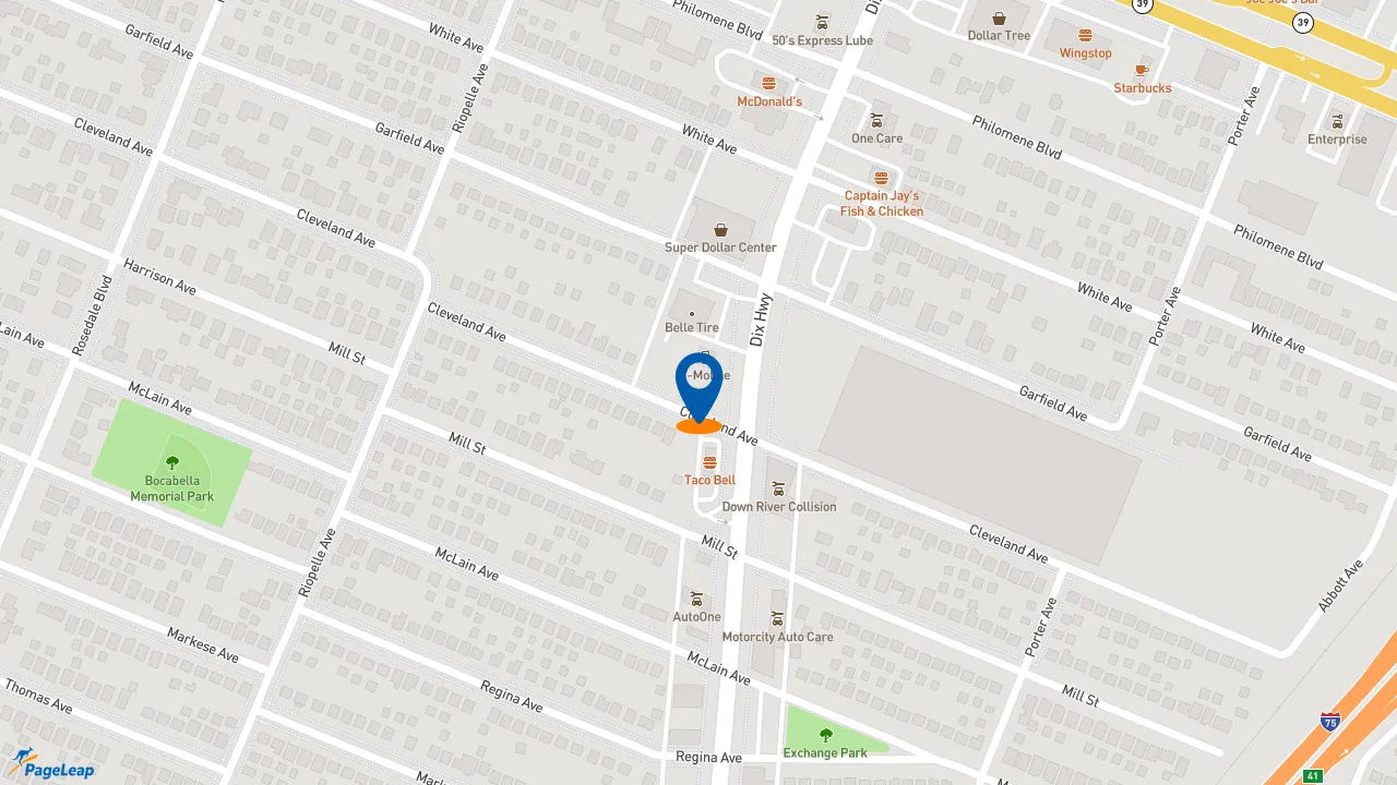https://pageleap.com map showing location of Checkers in Lincoln Park.