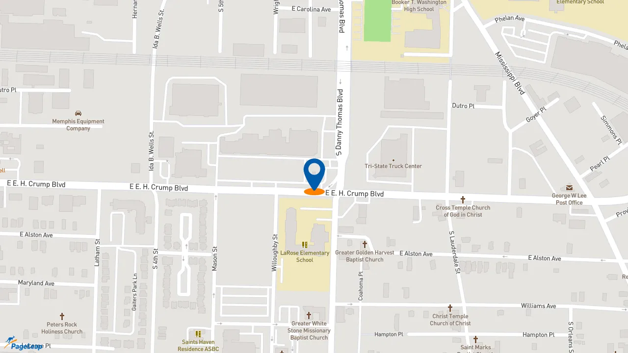 https://pageleap.com map showing location of Checkers in Memphis.