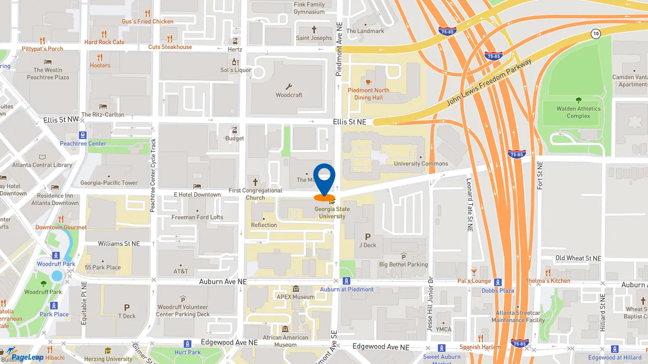 https://pageleap.com map showing location of Checkers in Atlanta.