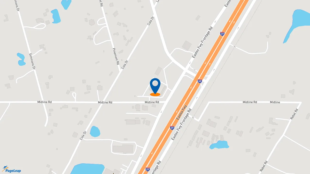 https://pageleap.com map showing location of Checkers in Splendora.