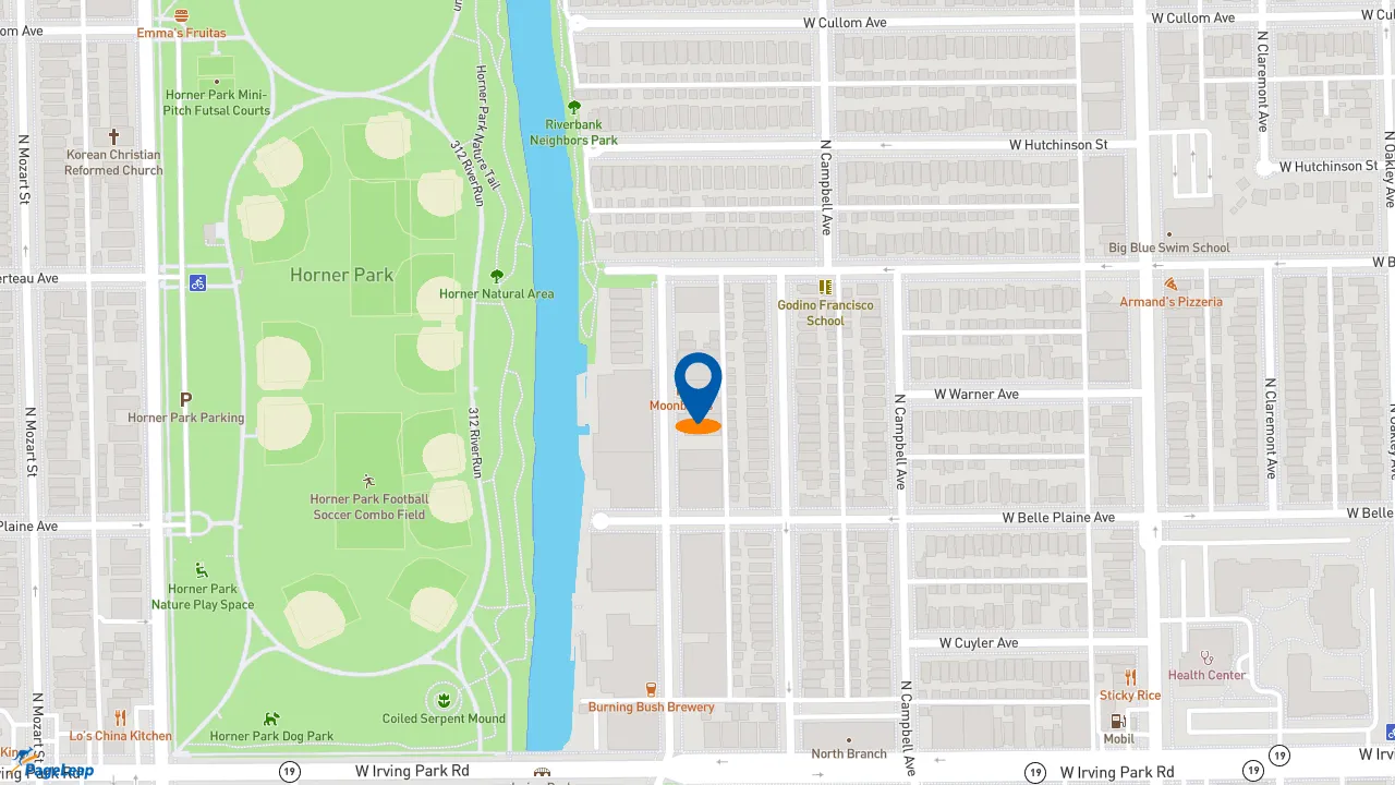 https://pageleap.com map showing location of Chick-fil-A (CLOSED) in Chicago.
