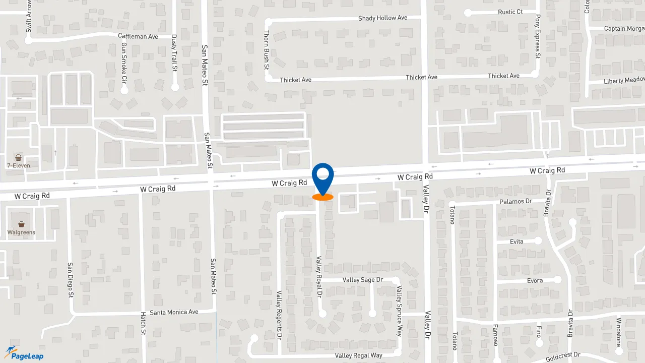 https://pageleap.com map showing location of Chick-fil-A in North Las Vegas.