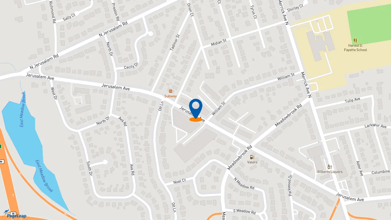 https://pageleap.com map showing location of Chicken Carnival Featuring Nathan&#039;s Famous in Merrick.