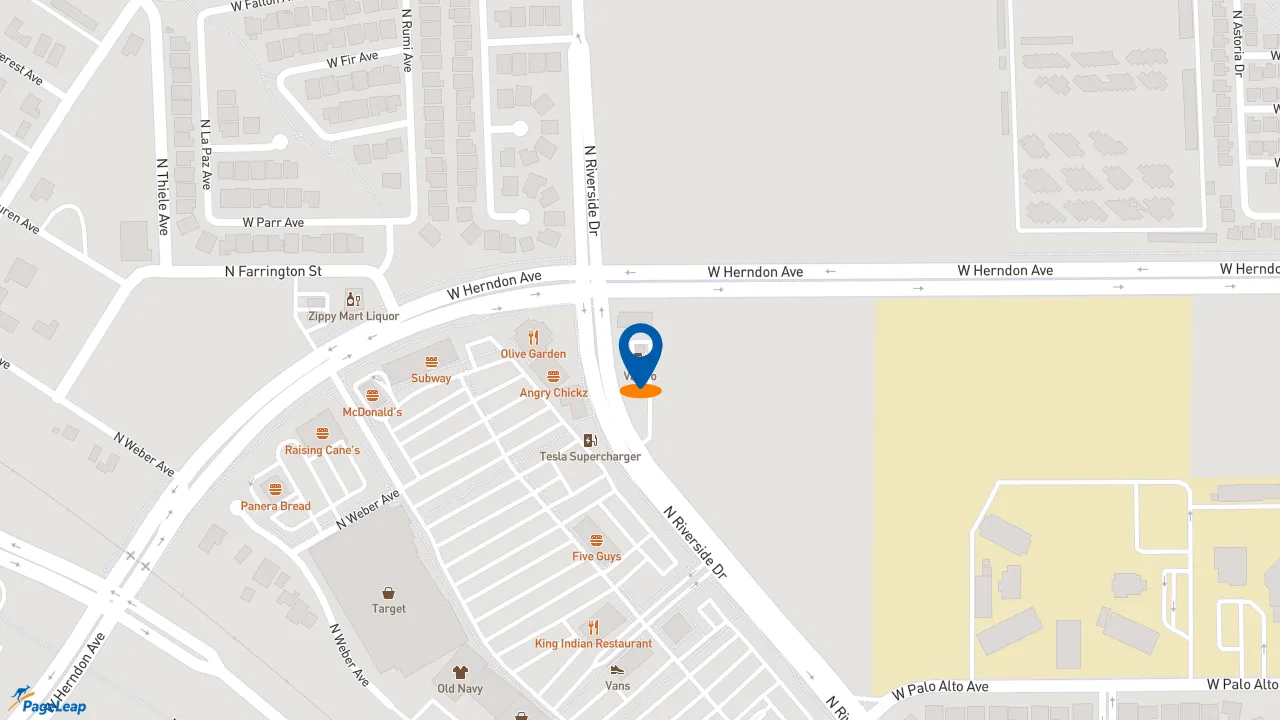 https://pageleap.com map showing location of Chronic Tacos in Fresno.