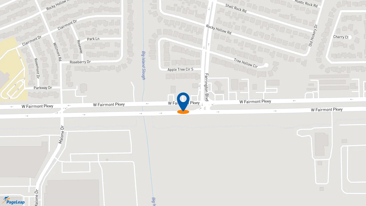 https://pageleap.com map showing location of Church&#039;s Texas Chicken in La Porte.